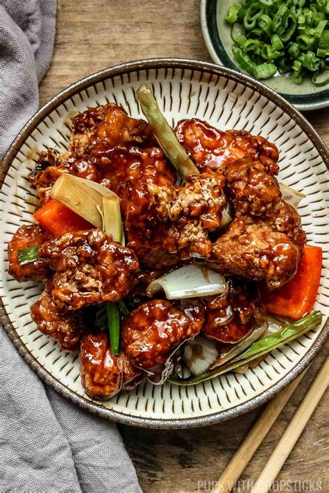 Infographic of ingredients for Mongolian chicken