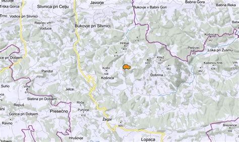 lokacija slaščičarne Jagoda ob potoku Dobrnica