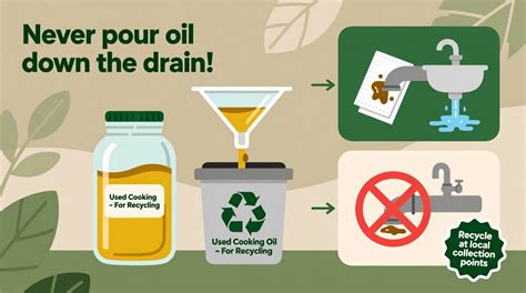 Infographics on proper disposal and reuse of frying oil