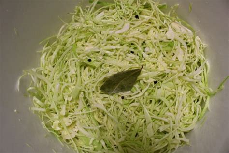 Sveže naribano zelje v vreči, pripravljeno za kisanje z obtežitvijo