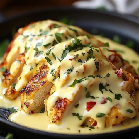 Thematic photo of chicken in a cheese sauce