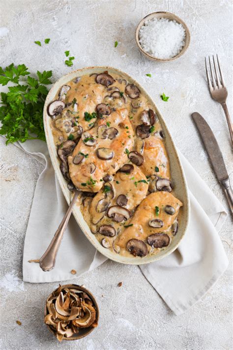 slika piščančjih zrezkov v ponvi med pripravo naravne omake