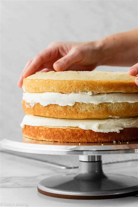 Visual representation of cake assembly layers