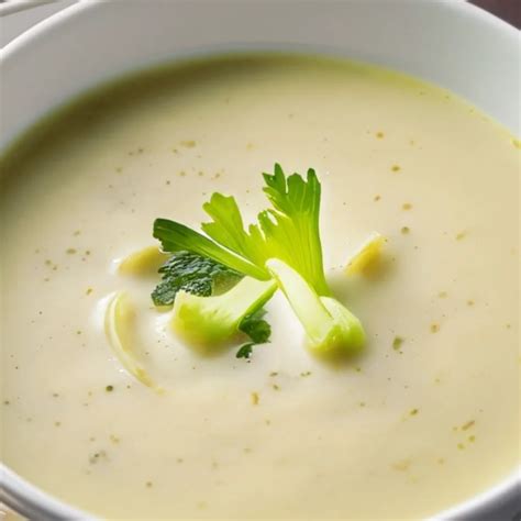 Infographic of the steps for preparing basic celery soup