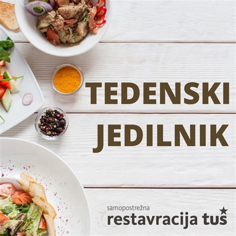 Ilustracija raznolikosti ponudbe v Restavraciji Tuš Celje, vključno s sladicami