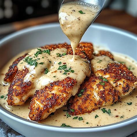 Thematic photo of chicken in a creamy sauce with roasted peanuts