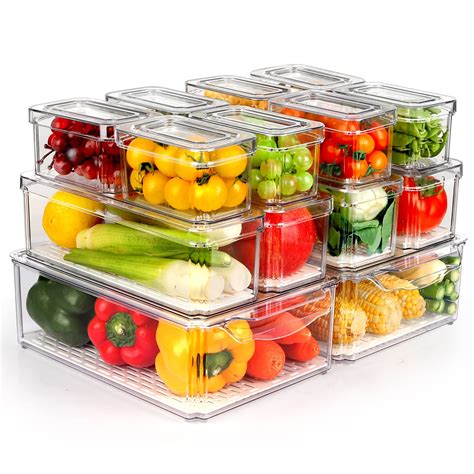 Thematic photo of food containers in the refrigerator