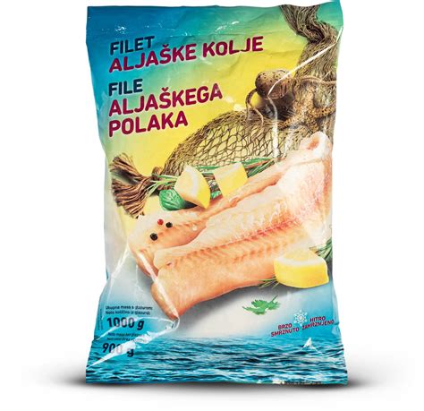Zamrznjeni fileji aljaškega polaka