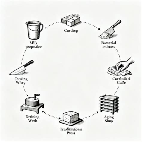 Infographic of the curd filling preparation process