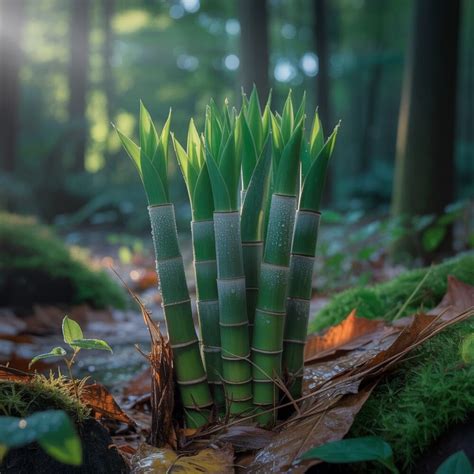 primer bolnega lista bambusa z rjastimi madeži