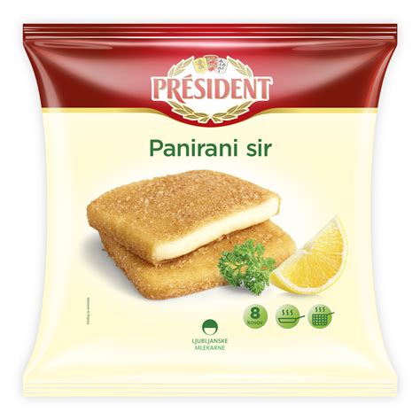 zamrznjeni panirani sir pred cvrtjem