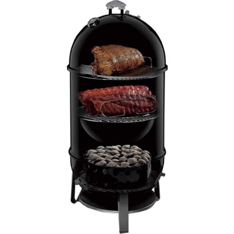 Shema Weber Smokey Mountain Cookerja in postavitev oglja/lesa