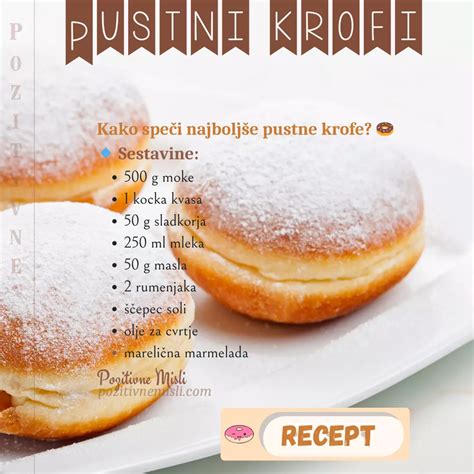 Priprava kvašenega testa za krofe