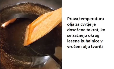 Infografika o pravilni temperaturi olja za cvrtje piščanca.