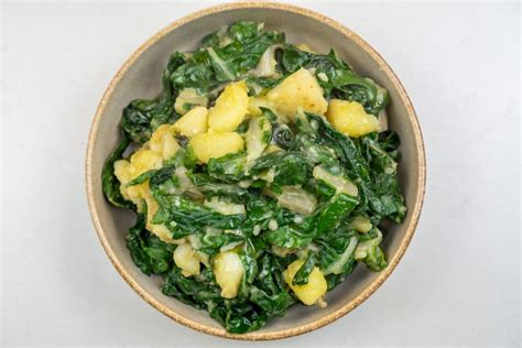 Photo of blitva with potatoes as a side dish