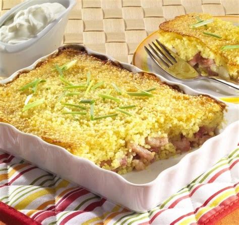 Zapečena prosena kaša s slanino in smetano