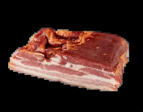 Dimljena hamburška slanina pred pečenjem