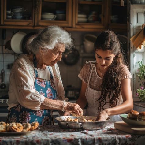 Historical photo of Hana's grandmother baking traditional Slovenian sweets