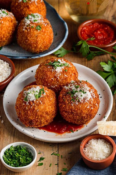 Thematic photo of arancini on a plate
