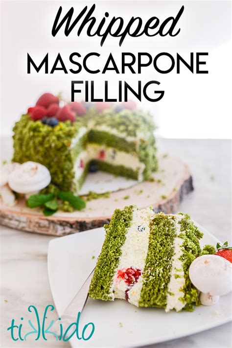 Thematic photo of a cake with a stable mascarpone cream filling