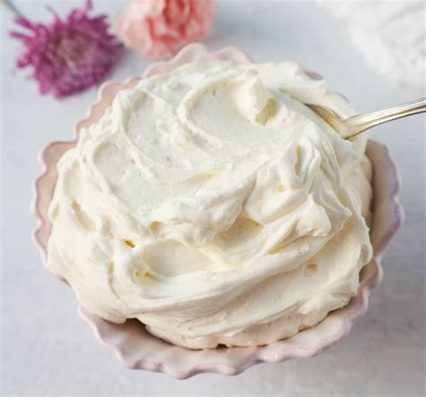 Photo of basic mascarpone cream in a bowl