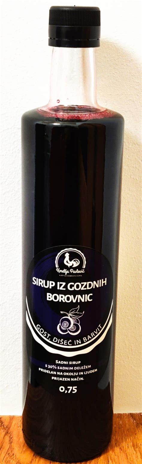 Infografika: razmerje sladkorja in vode za borovničev sirup