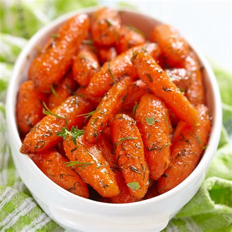Photo of glazed baby carrots