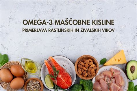Infografika virov omega-3 maščobnih kislin