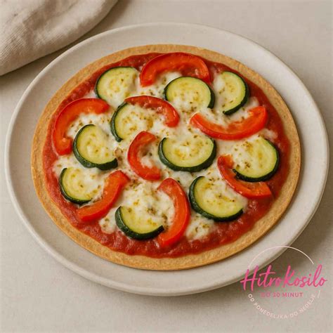 Pica na cvetačnem testu z zelenjavo