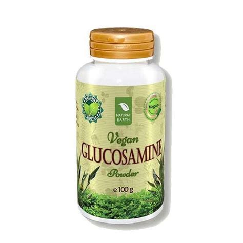 Fotografija veganskega glukozamina v prahu (izdelek Natural Earth)