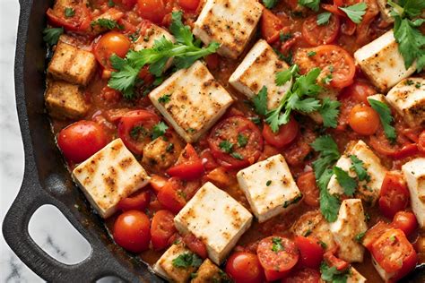 veganska tofu shakshuka v ponvi
