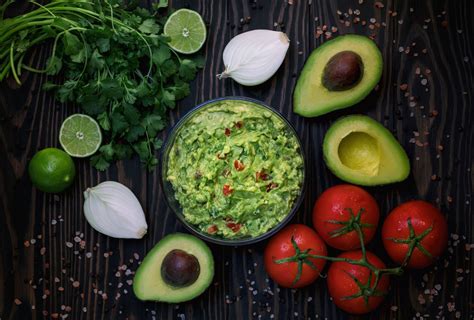 infografika sestavin za guacamole