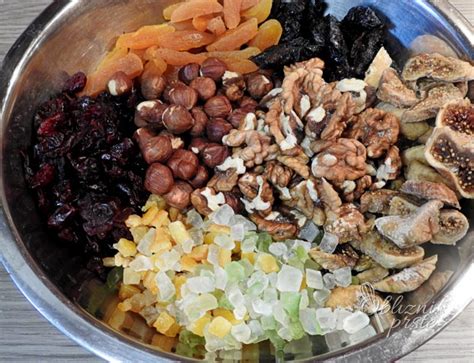 sestavine za piškote s suhim sadjem in oreščki