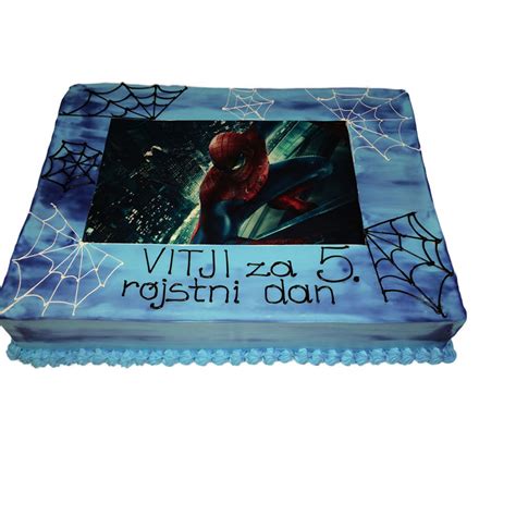 prikaz pravokotne torte z dvema okusoma in tremi plastmi