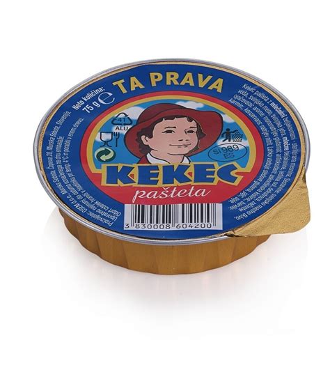 Infografika o sestavinah piščančje paštete Kekec