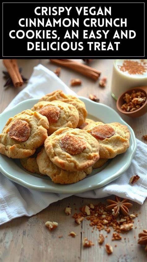 Thematic photo of crispy vegan Christmas cookies with cinnamon