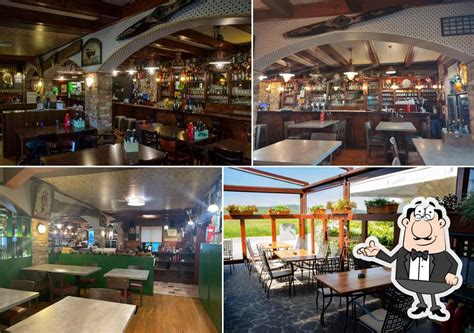 Notranjost picerije Avio Pub s pogledom na letališče