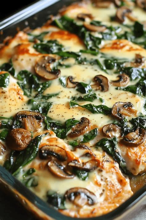 Baked macaron with chicken and cheese