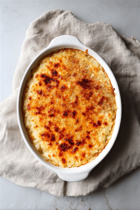 Photo of a perfectly baked rice pudding