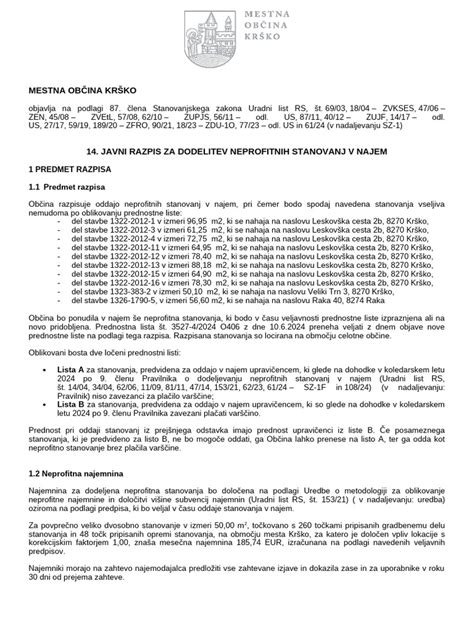 Shematski prikaz prednostnih kategorij za dodelitev neprofitnih stanovanj