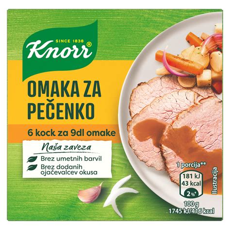 infografika s koraki priprave Knorr omake za pečenko