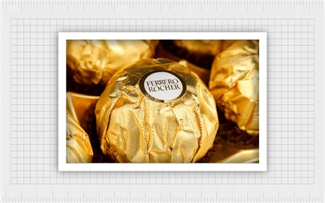 Vizualna predstavitev sestavin klasičnega Ferrero Rocher