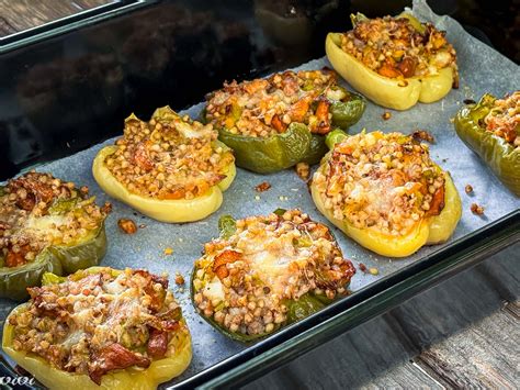 Priprava nadeva za polnjene paprike z ajdovo kašo