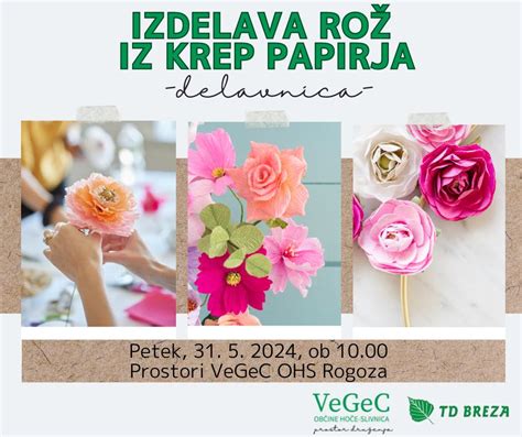 izdelava okrasnih rožic iz krep papirja za dekoracijo torte