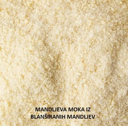 sestavine za piling iz zmletih mandljev