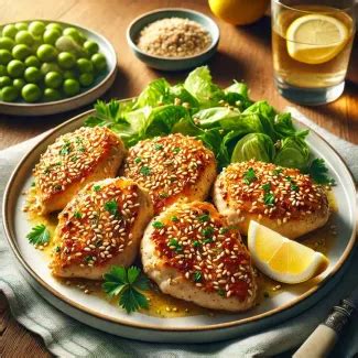 slika piščančjih prsi, paniranih v sezamu