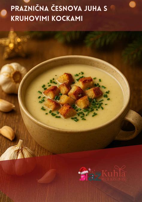 Skleda kremaste kostanjeve juhe s kruhovimi kockami