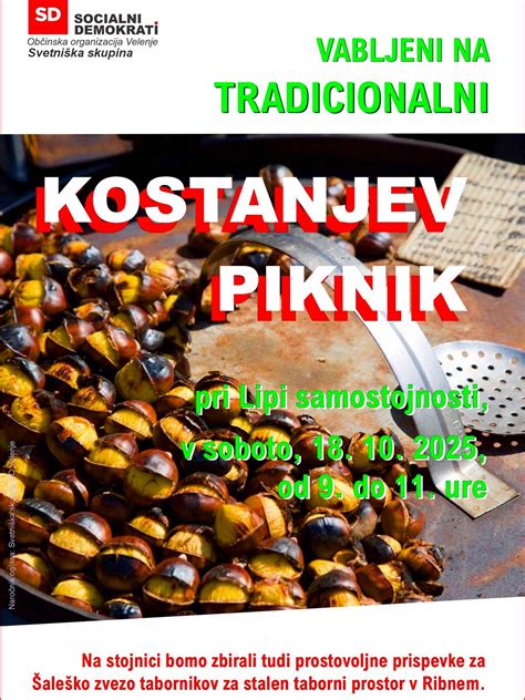 Družina na kostanjevem pikniku