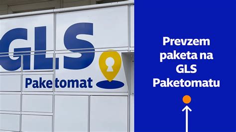 prikaz paketa z logotipom GLS in sladkarijami