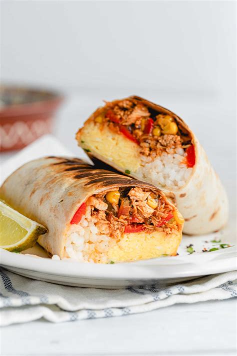 priprava sestavin za piščančji burrito